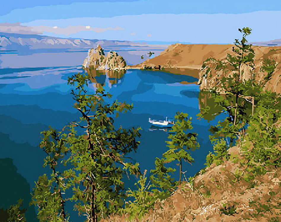 

Живопись по номерам Paintboy Берег Байкала 40x50, Берег байкала