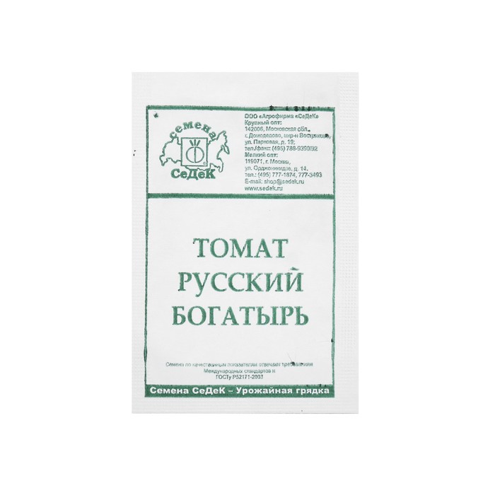 

Семена Томат Русский богатырь б/п, 0,1 г