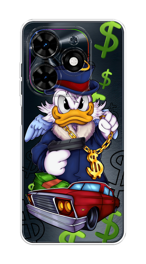 

Чехол на Tecno Spark Go 2024 "Scrooge McDuck with a Gold Chain", Красный;синий;белый, 304650-1