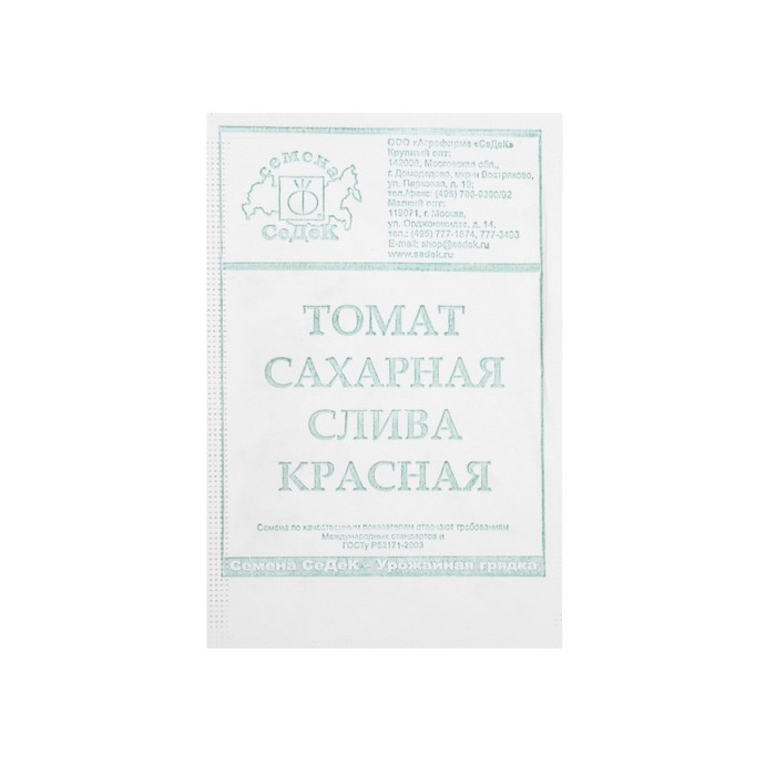 

Семена Томат Сахарная слива красная б/п, 0,1 г