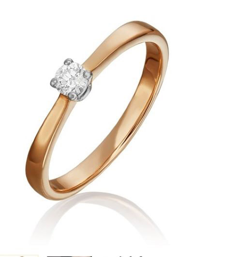 

Кольцо из золота р.  PLATINA jewelry 01-0457-00-101-1111-30, бриллиант, 01-0457-00-101-1111-30