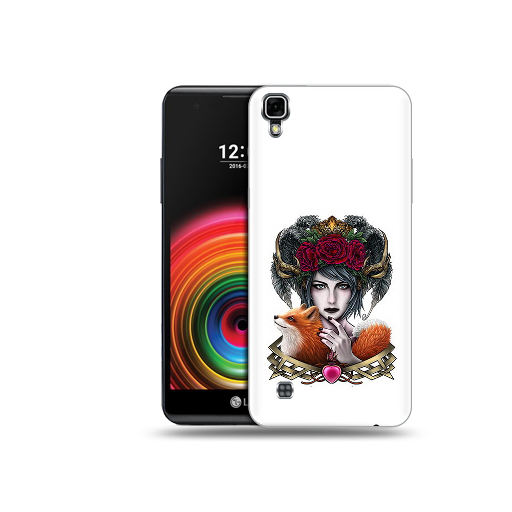 

Чехол MyPads Tocco для LG X Power девушка с лисой, Прозрачный, Tocco