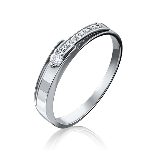 

Кольцо из белого золота с бриллиантом р. 17 PLATINA jewelry 01-5124-00-101-1120-30, 01-5124-00-101-1120-30