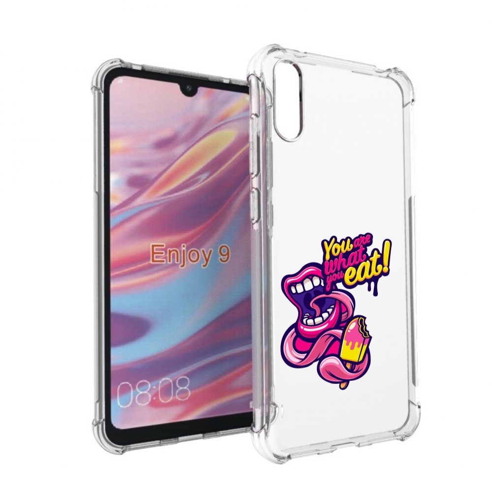 Чехол бампер MyPads ты-то-что-ты-ешь для Huawei Enjoy 9