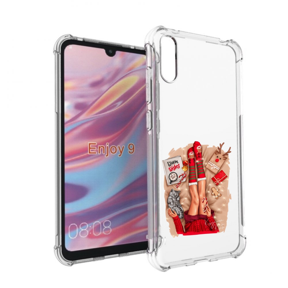 

Чехол бампер MyPads уютный-арт женский для Huawei Enjoy 9, Прозрачный, Tocco