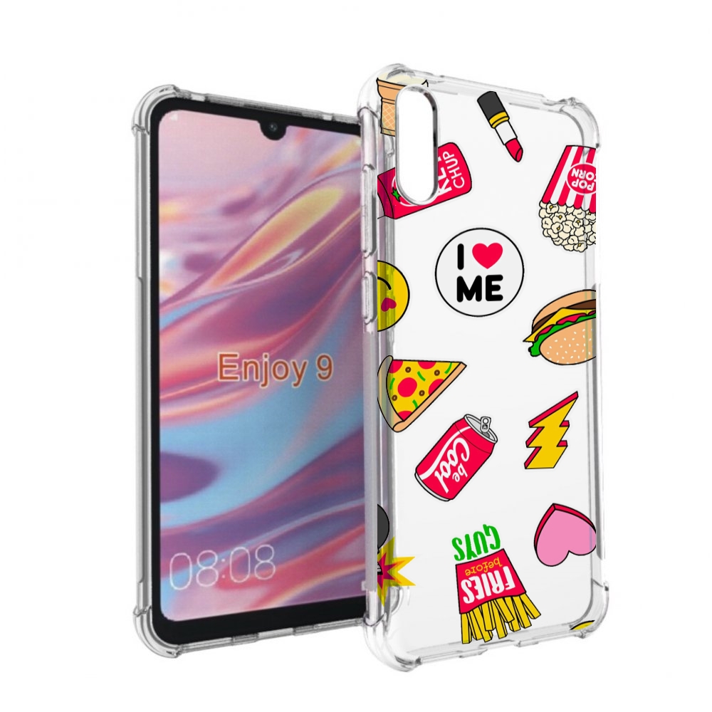 

Чехол бампер MyPads фаст-фуд для Huawei Enjoy 9, Прозрачный, Tocco