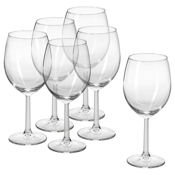 фото Бокал для вина свальк, прозрачное стекло, 440 мл, 6 шт ikea