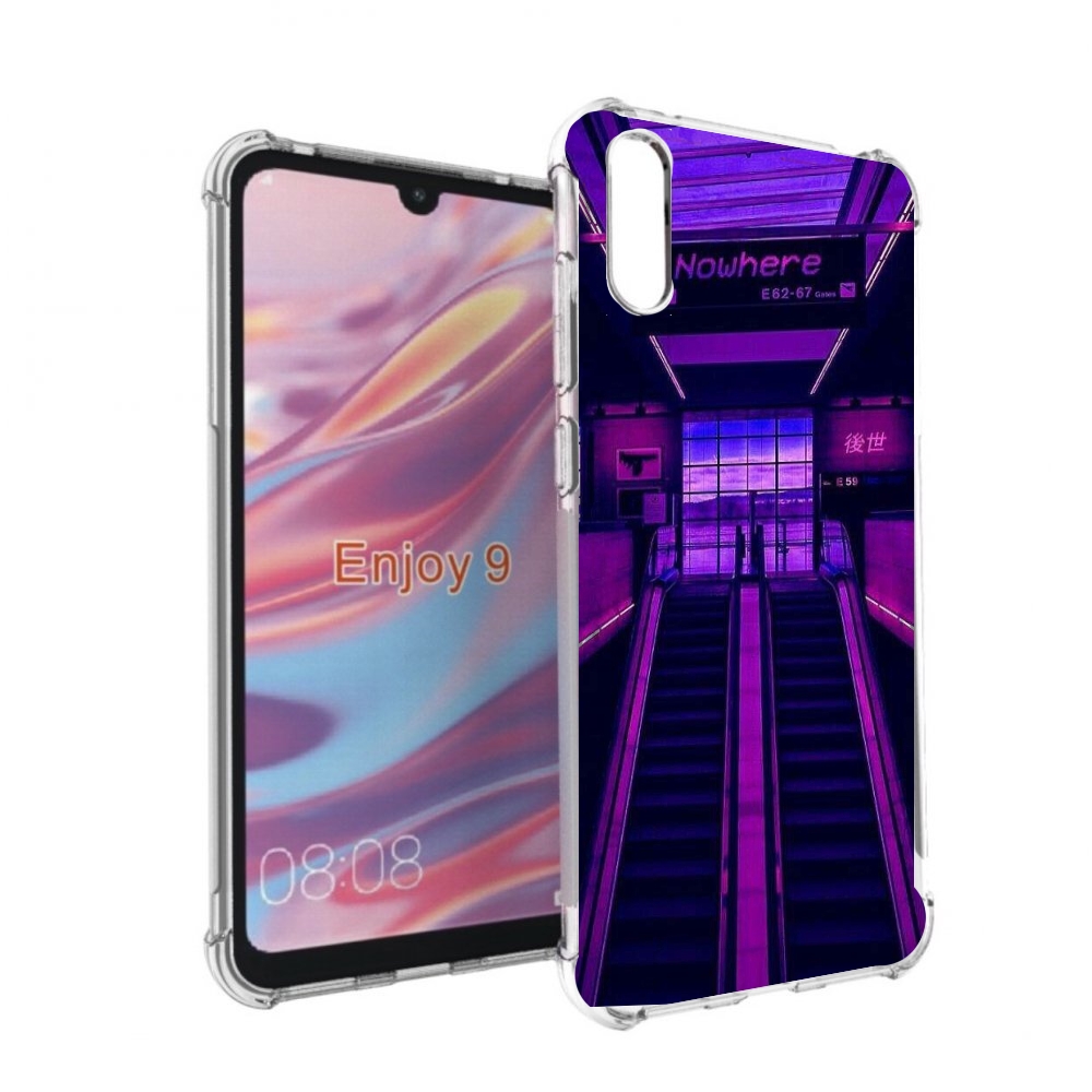 

Чехол бампер MyPads фиолетовый эскалатор для Huawei Enjoy 9, Прозрачный, Tocco