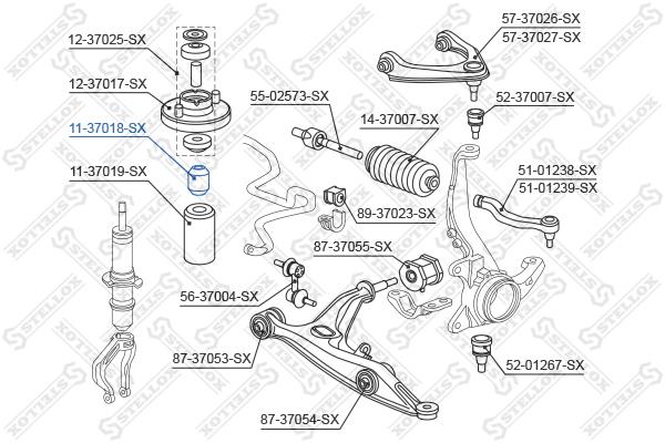 

Отбойник амортизатора Stellox 1137018SX