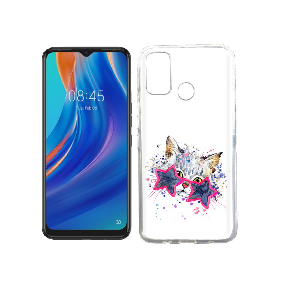 

Чехол MyPads Tocco для Tecno Spark 7T звездные очки, Прозрачный, Tocco