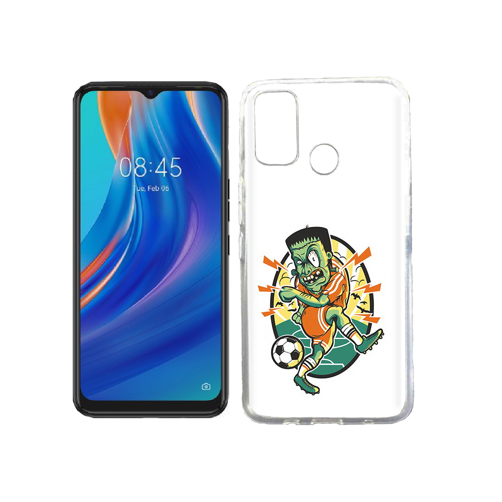 

Чехол MyPads Tocco для Tecno Spark 7T зомби футболист, Прозрачный, Tocco