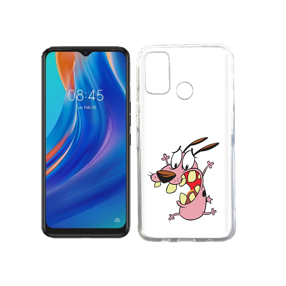 

Чехол MyPads Tocco для Tecno Spark 7T зубастый бобик, Прозрачный, Tocco