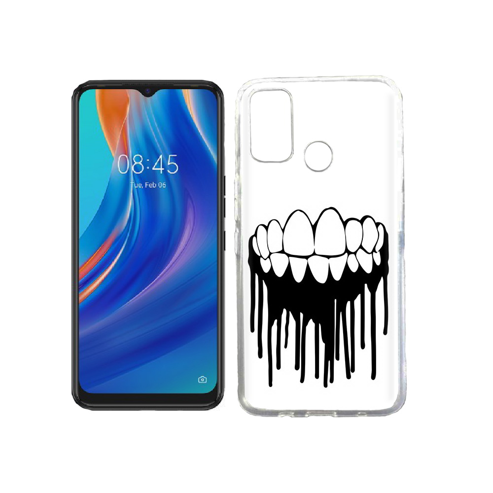 

Чехол MyPads Tocco для Tecno Spark 7T зубы, Прозрачный, Tocco