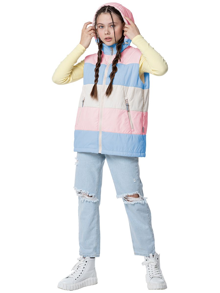 

Жилет детский NIKASTYLE 9м7424, пудра/кешью, 158, Розовый, 9м7424