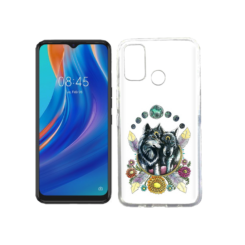 

Чехол MyPads Tocco для Tecno Spark 7T красивые волки абстракция, Прозрачный, Tocco