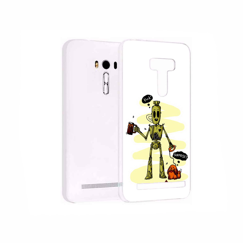 Чехол MyPads Tocco для Asus ZenFone 2 Laser (ZE550KL) прикольный робот