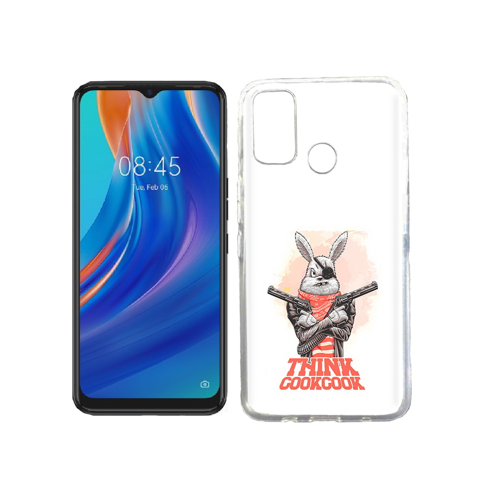 

Чехол MyPads Tocco для Tecno Spark 7T кролик пират, Прозрачный, Tocco
