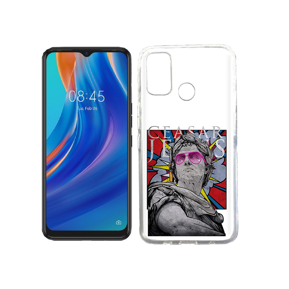 

Чехол MyPads Tocco для Tecno Spark 7T крутая статуя свободы, Прозрачный, Tocco
