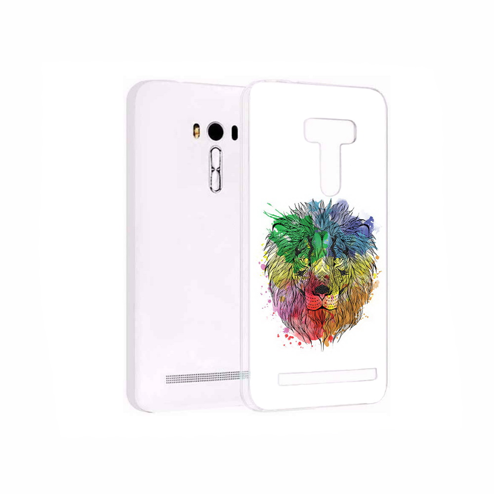 

Чехол MyPads Tocco для Asus ZenFone 2 Laser (ZE550KL) разноцветный гордый лев, Прозрачный, Tocco