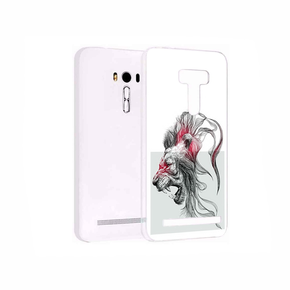 

Чехол MyPads Tocco для Asus ZenFone 2 Laser (ZE550KL) разъяренный лев, Прозрачный, Tocco