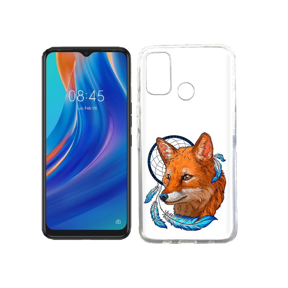 

Чехол MyPads Tocco для Tecno Spark 7T лиса и ловец снов, Прозрачный, Tocco