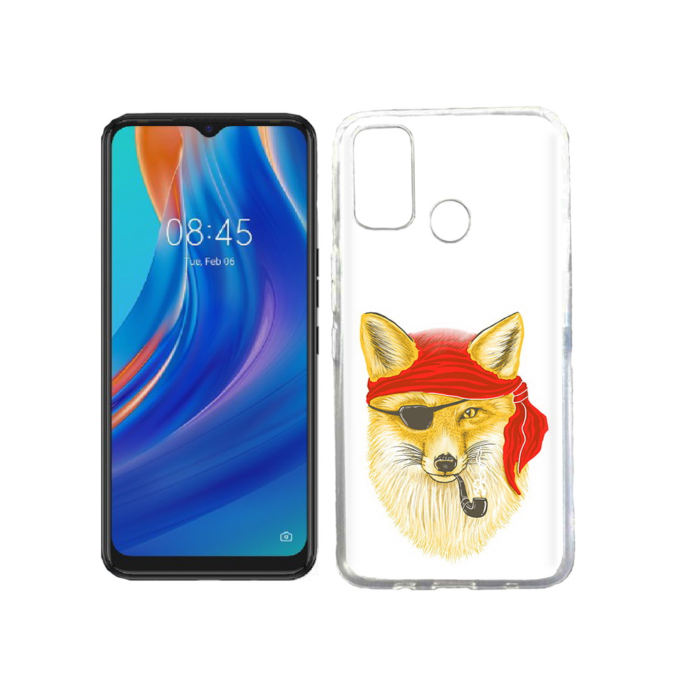 

Чехол MyPads Tocco для Tecno Spark 7T лиса-пират, Прозрачный, Tocco