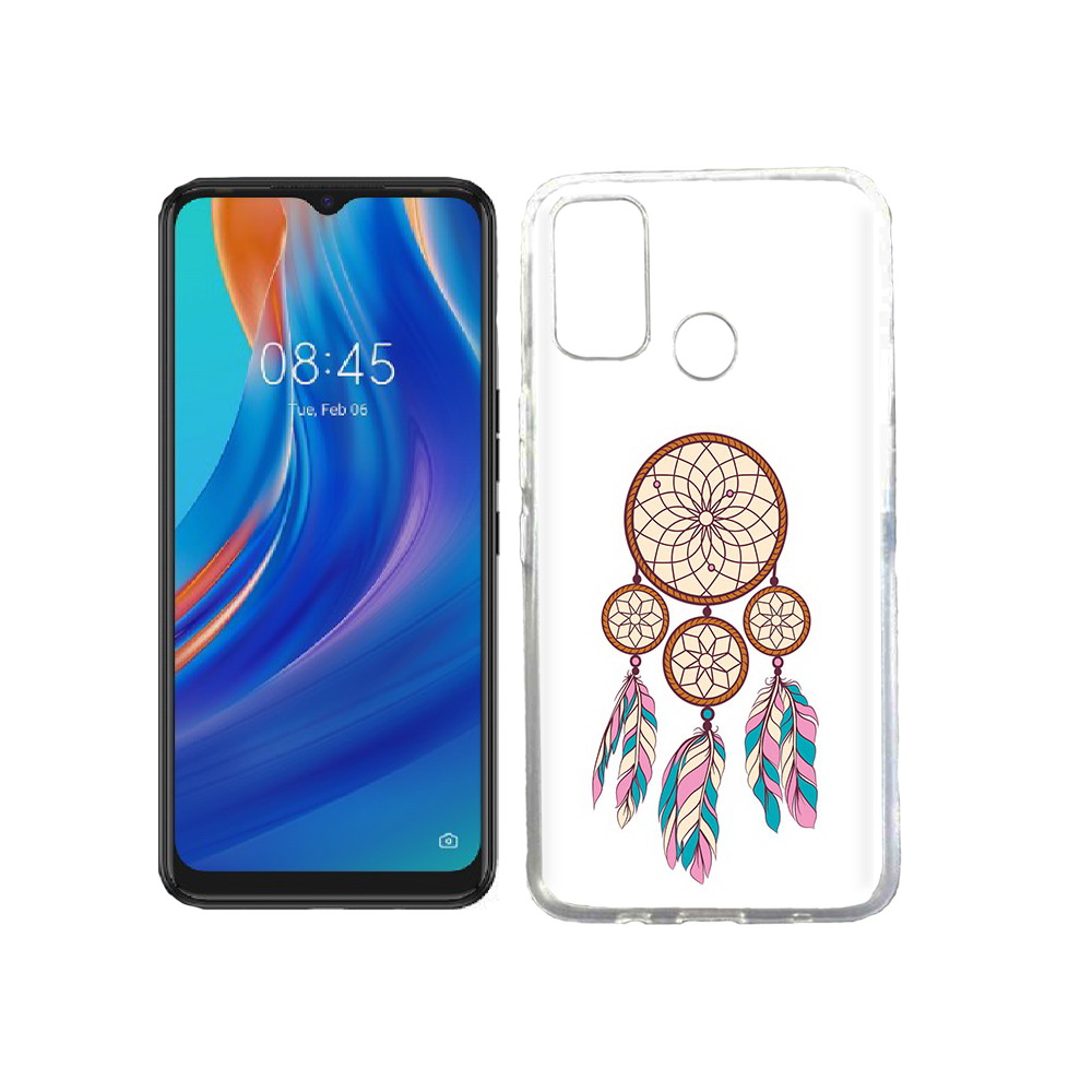 

Чехол MyPads Tocco для Tecno Spark 7T ловец снов бежевый, Прозрачный, Tocco