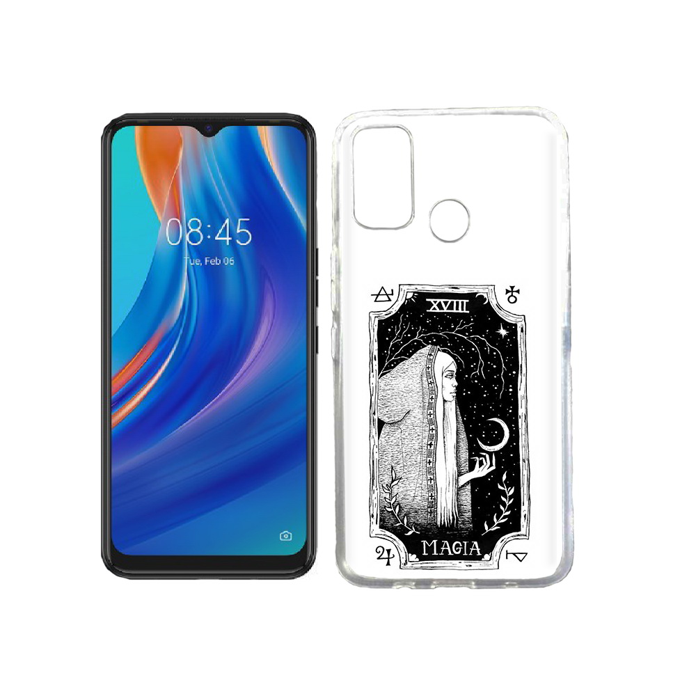 

Чехол MyPads Tocco для Tecno Spark 7T лунная магия, Прозрачный, Tocco