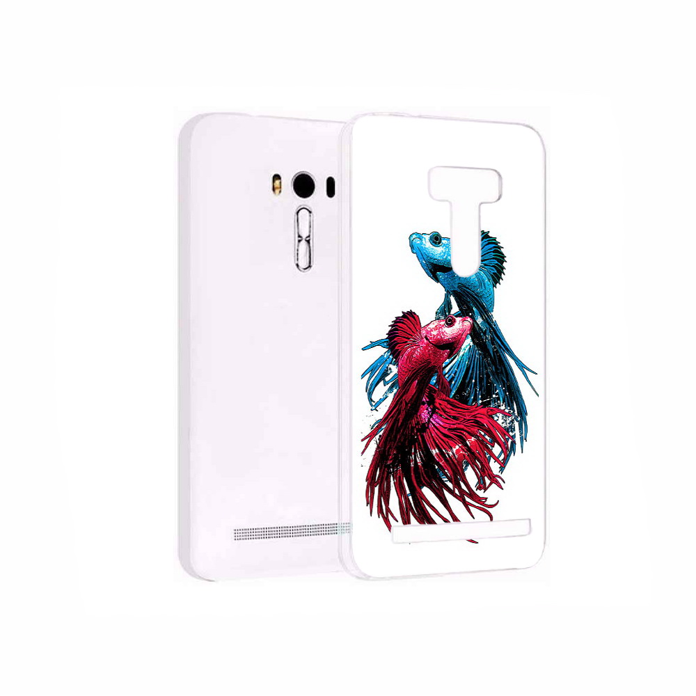

Чехол MyPads Tocco для Asus ZenFone 2 Laser (ZE550KL) рыбы петушки, Прозрачный, Tocco