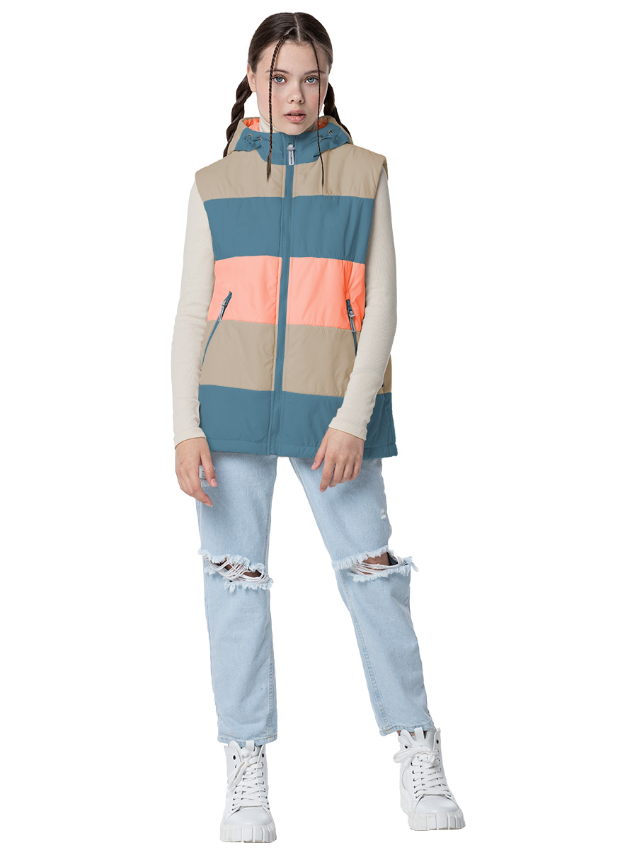 

Жилет детский NIKASTYLE 9м7424, бежевый/персик, 158, 9м7424