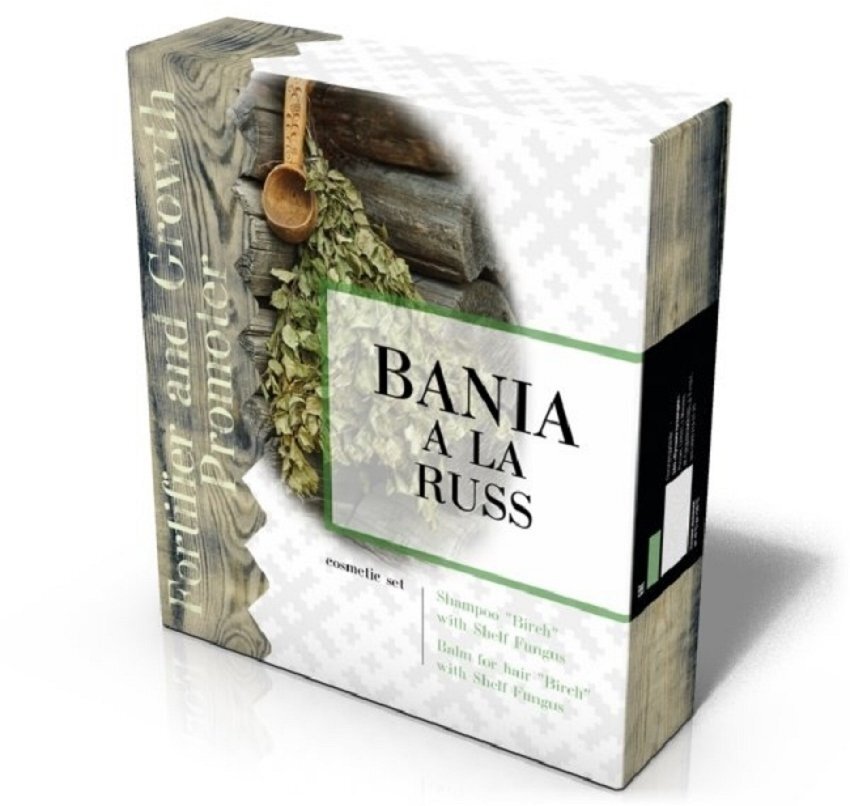 Косметический набор Banya a La Rus Березовый (Шампунь + бальзам для волос) 250+250мл