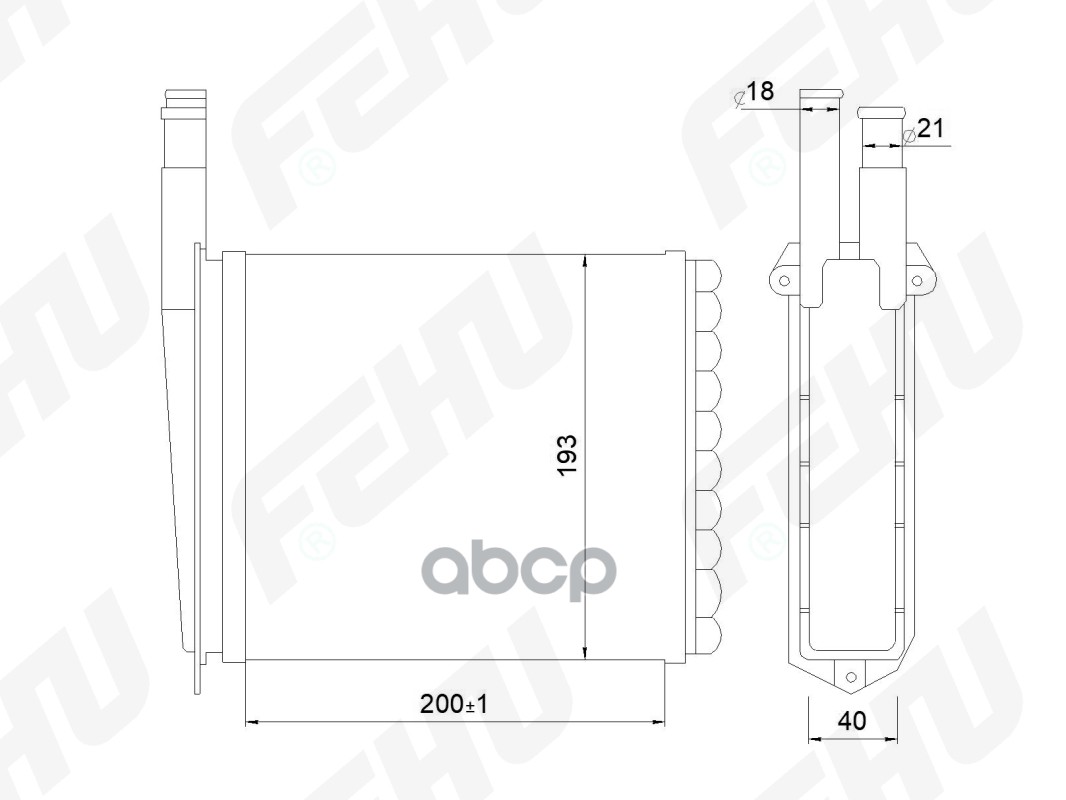 Радиатор отопителя (сборный) VAZ 1117-19 Kalina