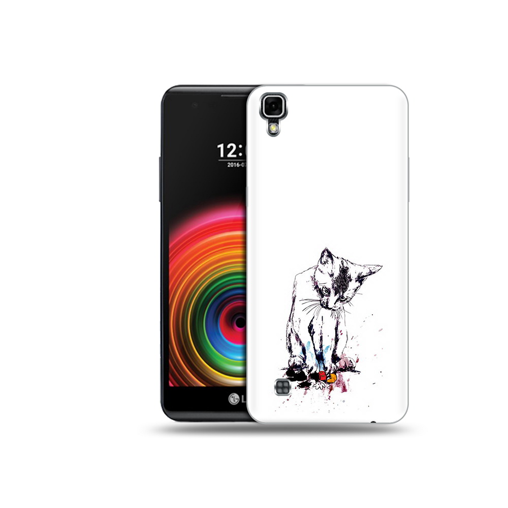 

Чехол MyPads Tocco для LG X Power кот и микки, Прозрачный, Tocco
