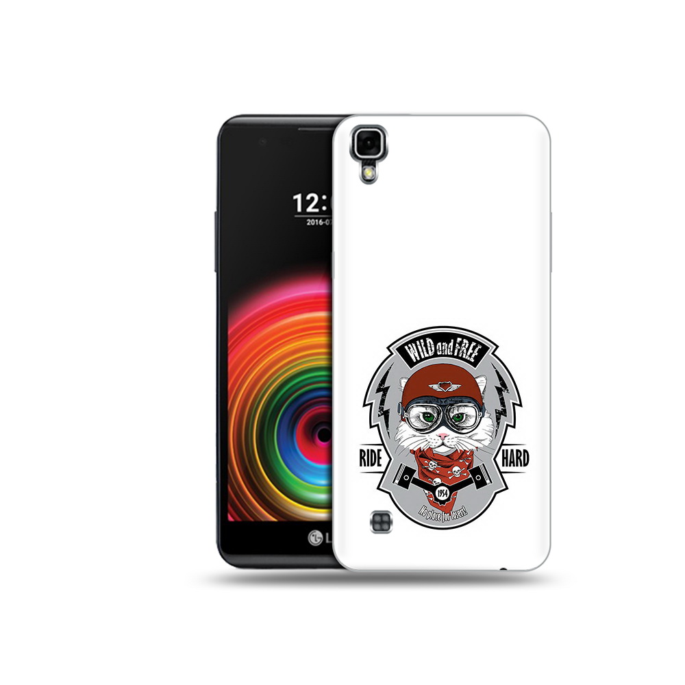 

Чехол MyPads Tocco для LG X Power кошка в шлеме, Прозрачный, Tocco