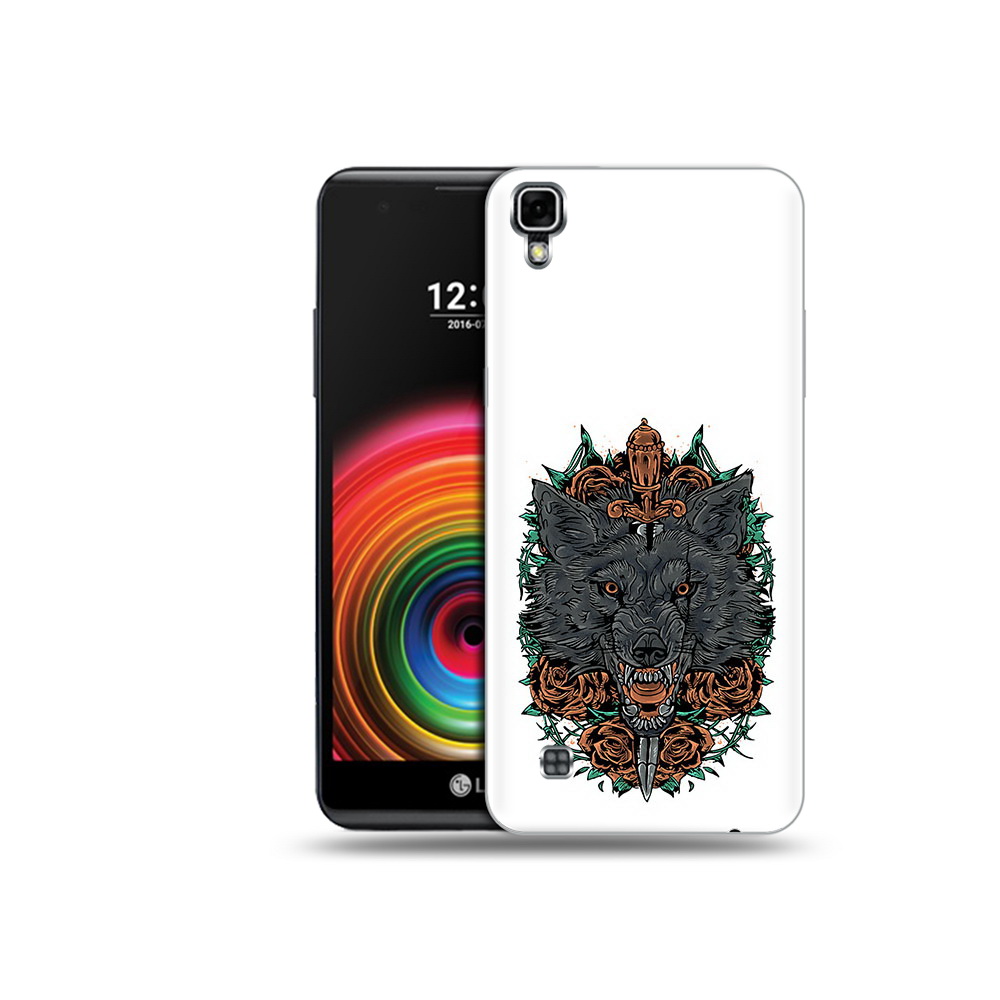 

Чехол MyPads Tocco для LG X Power красивый злой волк, Прозрачный, Tocco