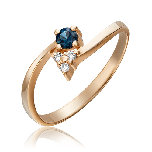 

Кольцо из золота р. , PLATINA jewelry 01-0591-00-105-1110-30, бриллиант\сапфир, 01-0591-00-105-1110-30