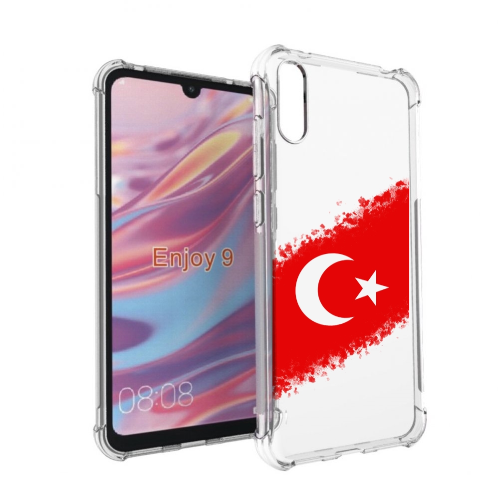 

Чехол бампер MyPads флаг Турции для Huawei Enjoy 9, Прозрачный, Tocco