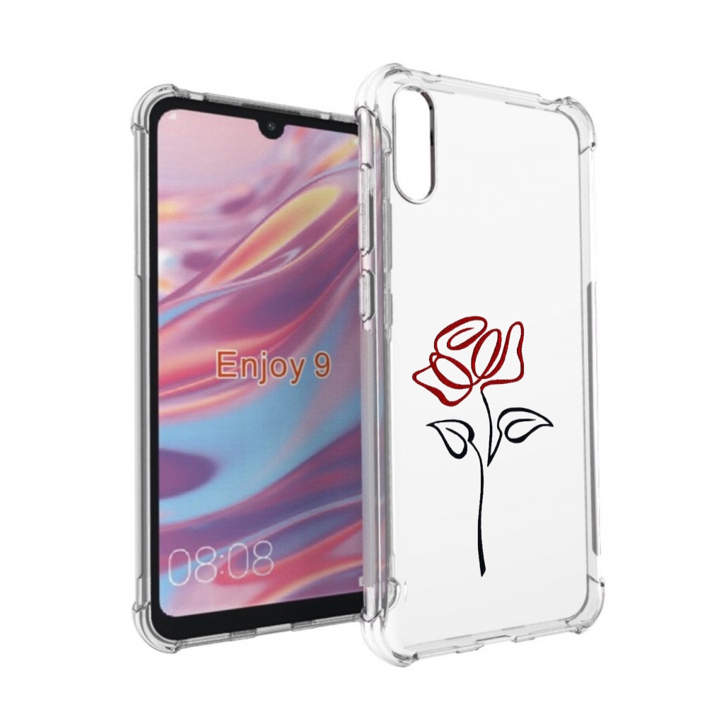 

Чехол бампер MyPads цветок в одну линию для Huawei Enjoy 9, Прозрачный, Tocco