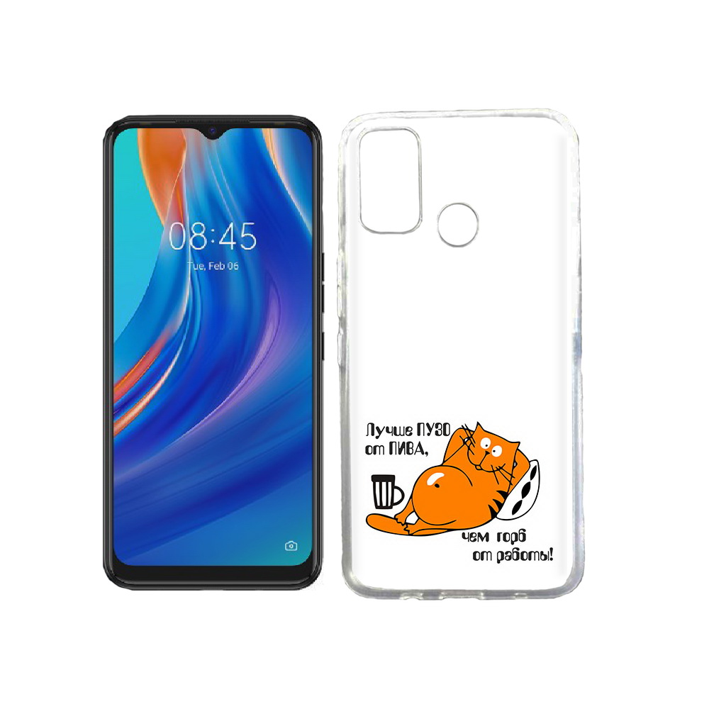 

Чехол MyPads Tocco для Tecno Spark 7T лучше пузо, Прозрачный, Tocco