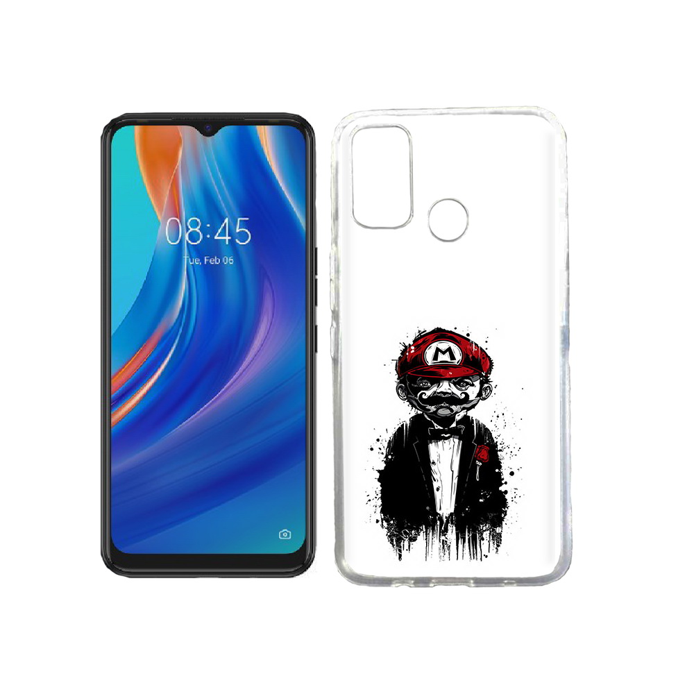 

Чехол MyPads Tocco для Tecno Spark 7T марио, Прозрачный, Tocco