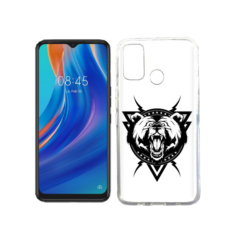

Чехол MyPads Tocco для Tecno Spark 7T медведь в треугольнике, Прозрачный, Tocco