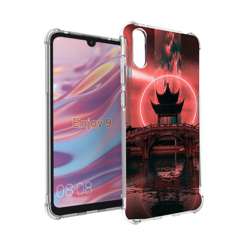 

Чехол бампер MyPads японский мост красный фон для Huawei Enjoy 9, Прозрачный, Tocco