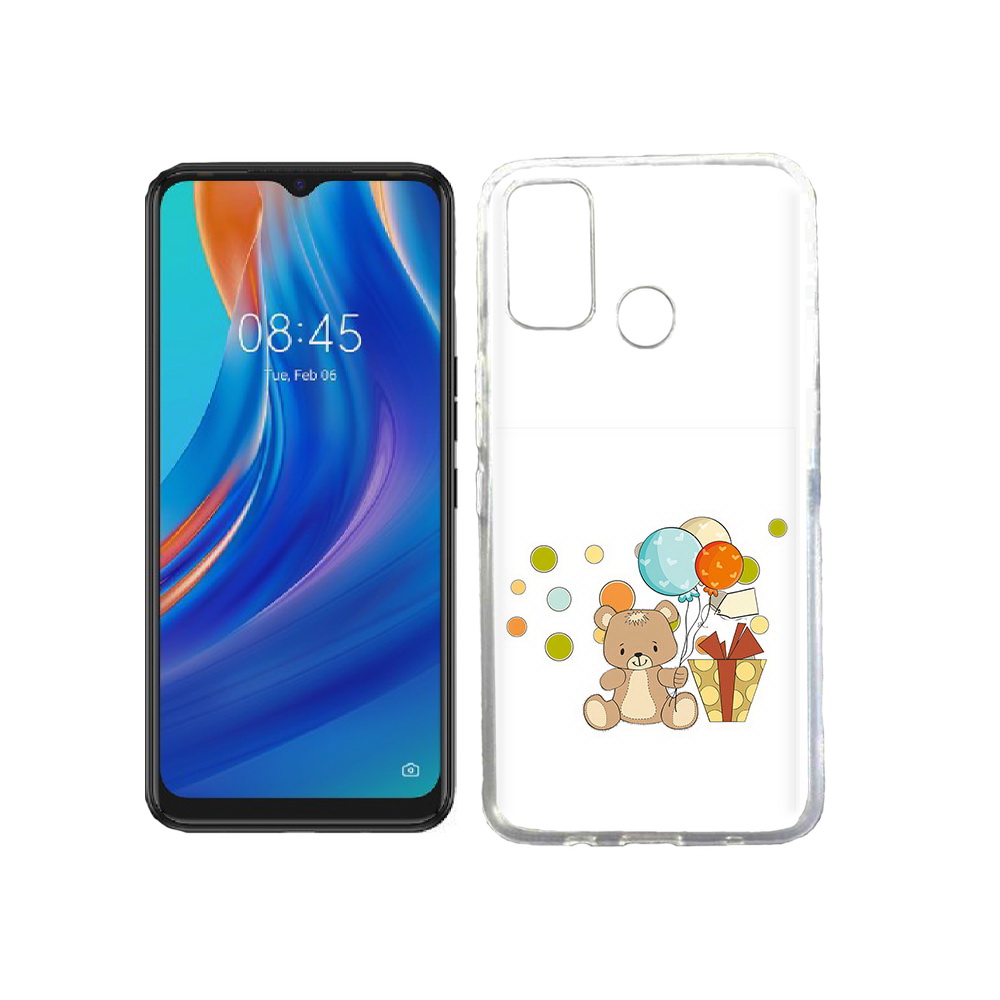 

Чехол MyPads Tocco для Tecno Spark 7T медвеженок с подарком, Прозрачный, Tocco