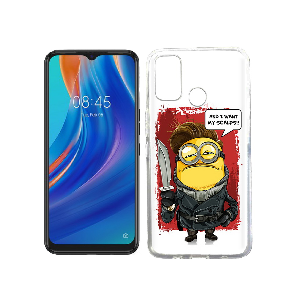 

Чехол MyPads Tocco для Tecno Spark 7T миньон убийца, Прозрачный, Tocco