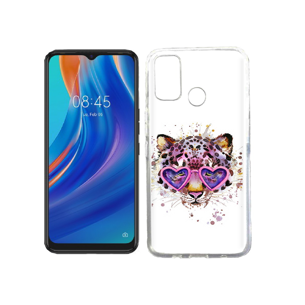 

Чехол MyPads Tocco для Tecno Spark 7T модный леопард, Прозрачный, Tocco