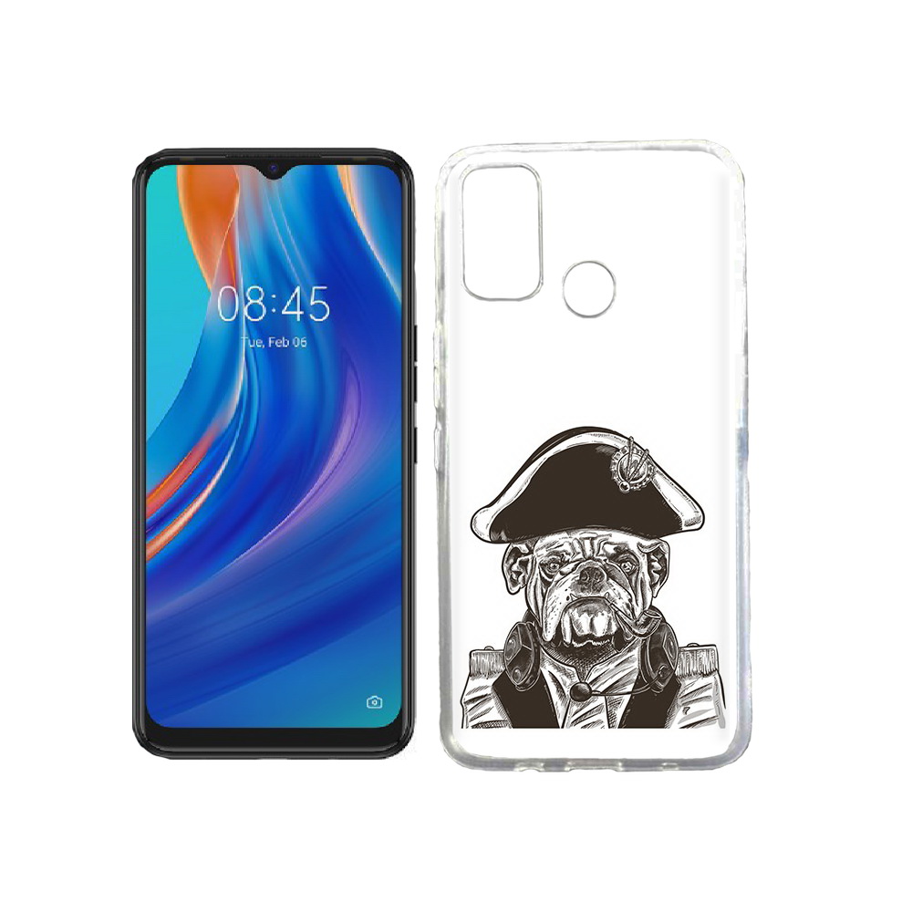 

Чехол MyPads Tocco для Tecno Spark 7T мопс генерал, Прозрачный, Tocco