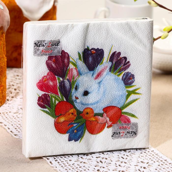 

Салфетки бумажные New line «Кролик», 2 слоя, 33*33 см, 20 шт., Разноцветный, 7184405