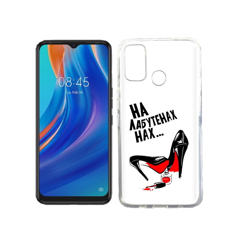 

Чехол MyPads Tocco для Tecno Spark 7T на лабутенах, Прозрачный, Tocco