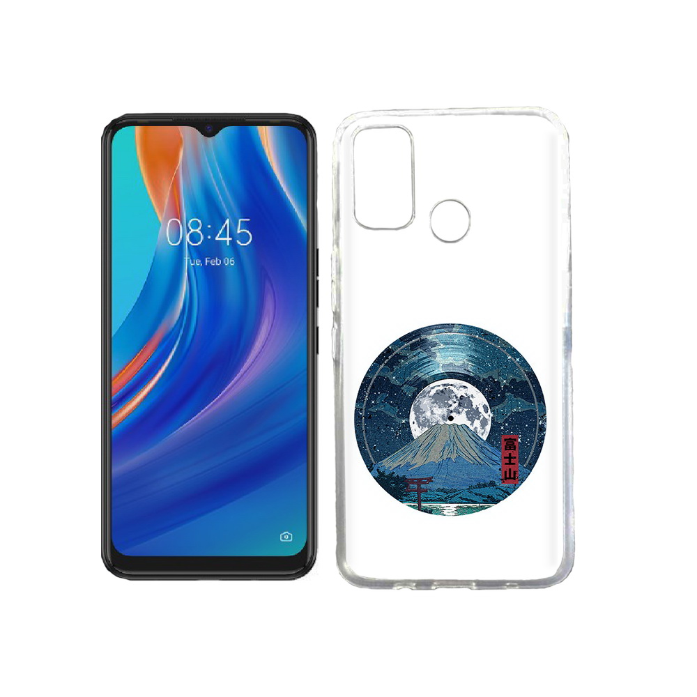

Чехол MyPads Tocco для Tecno Spark 7T нарисованная виниловая гора с луной, Прозрачный, Tocco
