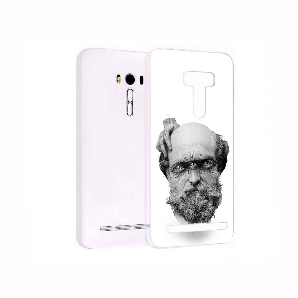 Чехол MyPads для Asus ZenFone 2 Laser (ZE550KL) страшный бородатый мужчина абстракция